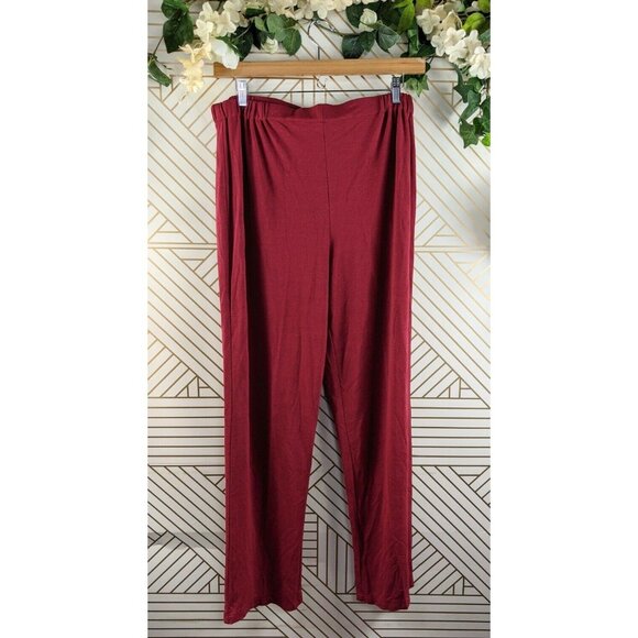 Maria Rinaldi Concept Sport Red Knit Pants Trousers Viscose Size 29 Italy - Picture 1 of 8
